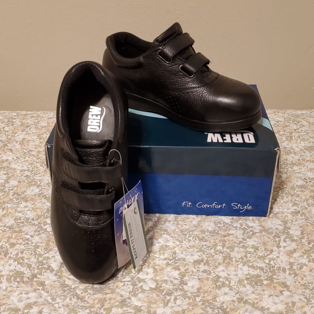 Drew Fit Comfort Style Paradise II black  women's shoes.